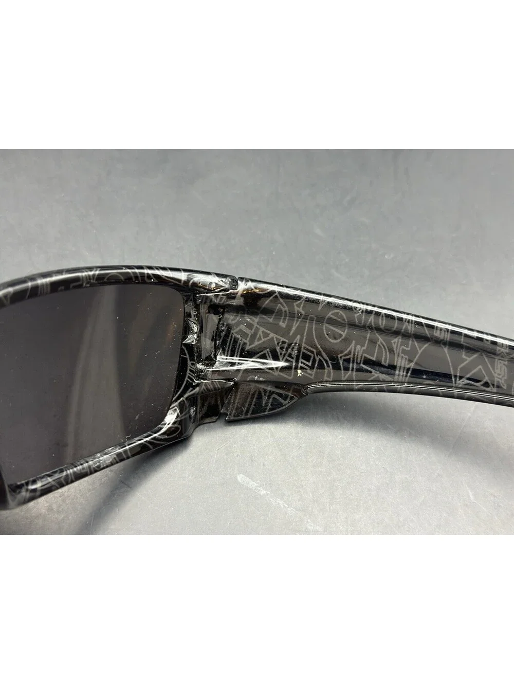 Oakley Fuel Cell Polished Black Ghost Text w/Ice Iridium Lenses